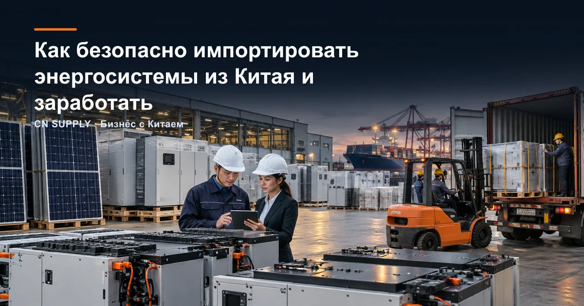 Как безопасно импортировать энергосистемы из Китая и заработать