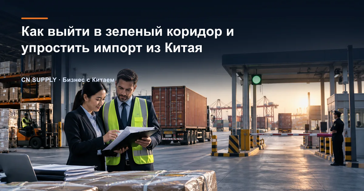 Как выйти в зеленый коридор и упростить импорт из Китая