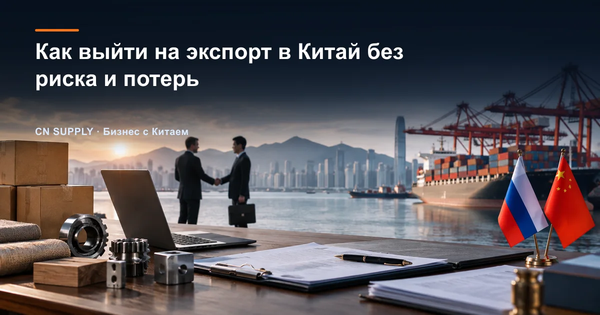Как выйти на экспорт в Китай без риска и потерь