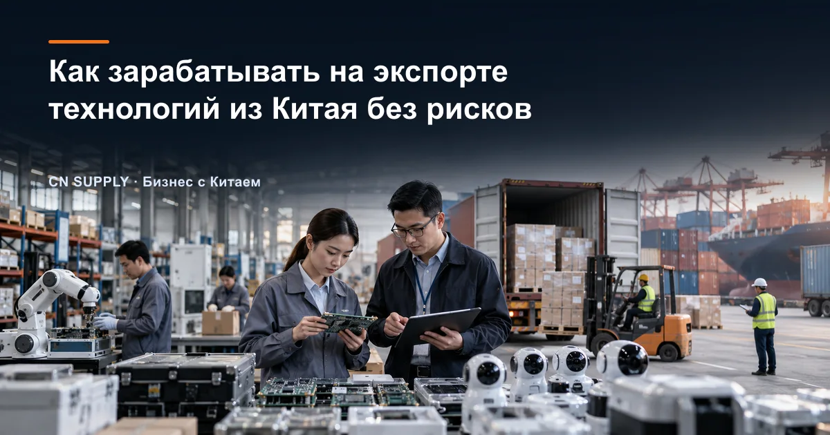Как зарабатывать на экспорте технологий из Китая без рисков